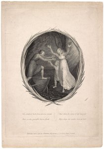Ontwerp voor de omslag van de bladmuziek An Elegy Set to Music door Thomas Commins door William Blake